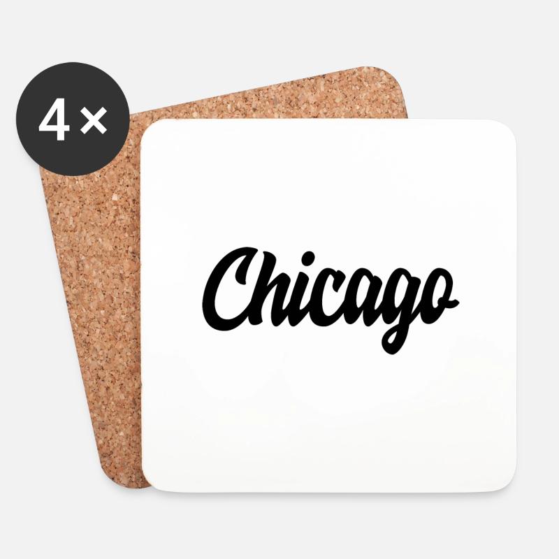 Chicago - Untersetzer (4er-Set) - Weiß