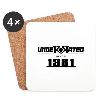 1981 birthday 41years limited underrated edition - Coasters (set of 4) - white - Front