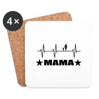 Mama - Untersetzer (4er-Set) - Weiß - Vorne