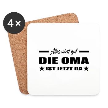 Oma - Untersetzer (4er-Set) - Weiß - Vorne