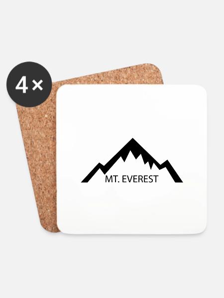 Mount Everest - Untersetzer (4er-Set) - Weiß