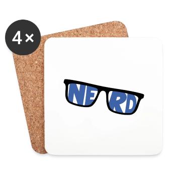 nerd coder server download cyberspace programmer - Untersetzer (4er-Set) - Weiß - Vorne