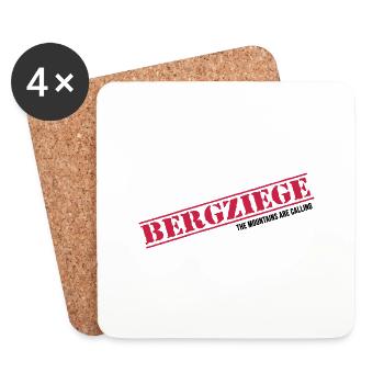 bergziege servus alpin bergwandern bergtags - Untersetzer (4er-Set) - Weiß - Vorne