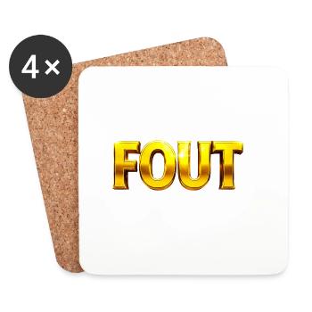 Golden Error Typography - Coasters (set of 4) - white - Front
