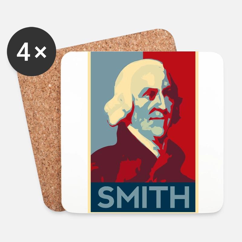 Adam Smith Shirt - Untersetzer (4er-Set) - Weiß