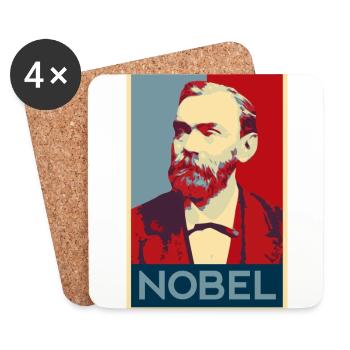 Alfred Nobel Shirt - Coasters (set of 4) - white - Front