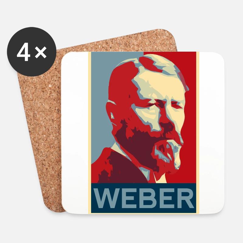 Max Weber - Untersetzer (4er-Set) - Weiß