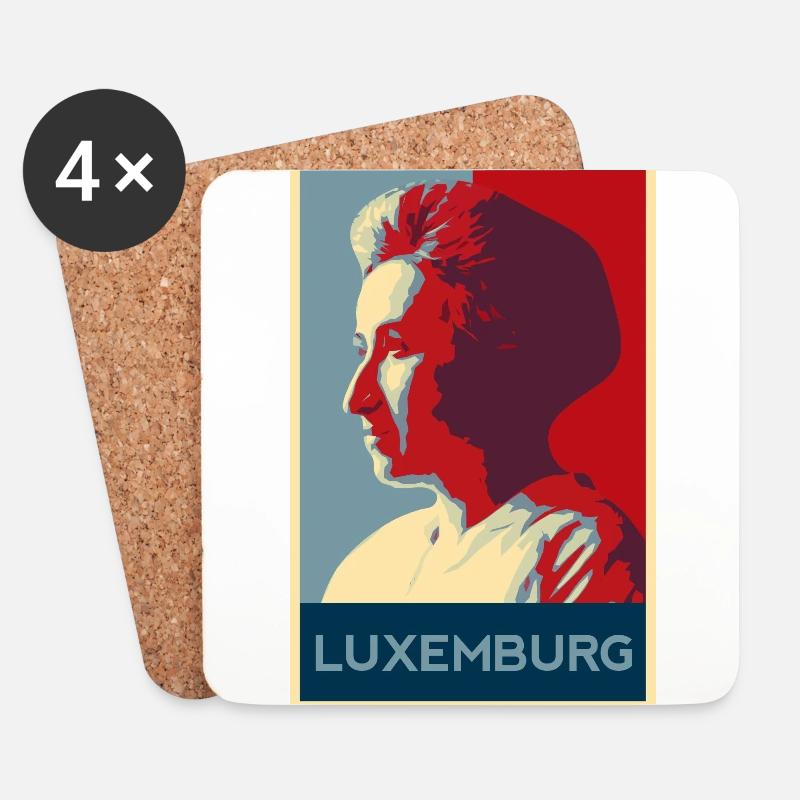 Rosa Luxemburg - Untersetzer (4er-Set) - Weiß