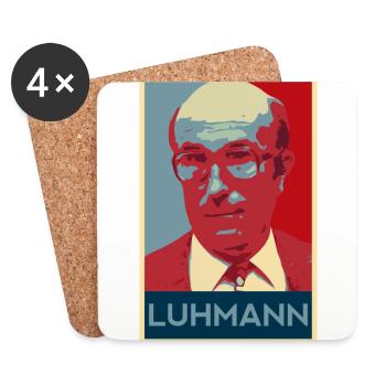 Niklas Luhmann Systemtheorie - Untersetzer (4er-Set) - Weiß - Vorne