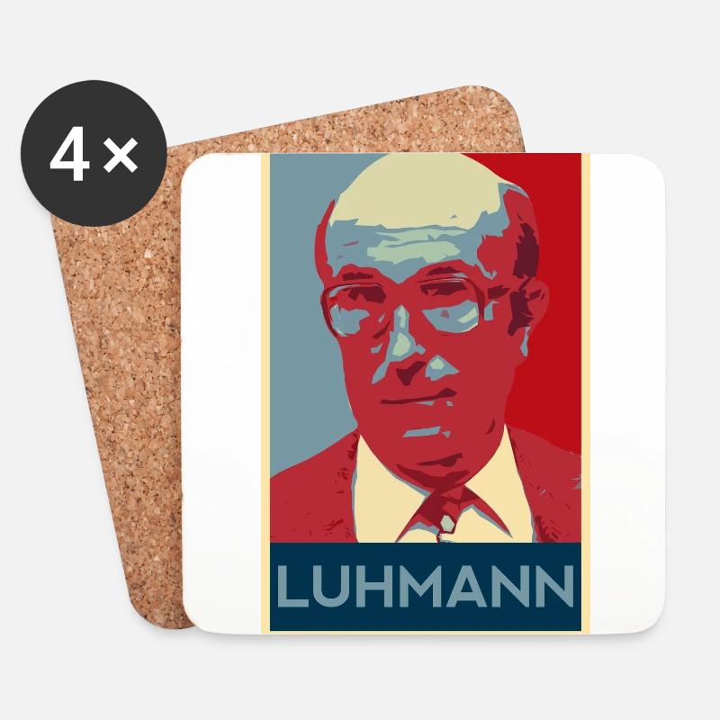 Niklas Luhmann Systemtheorie - Untersetzer (4er-Set) - Weiß