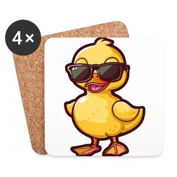 Duck Sunglasses - Coasters (set of 4) - white - Front