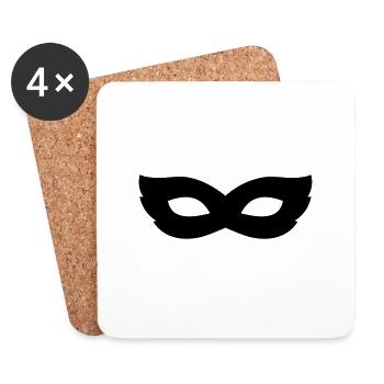 Maske - Untersetzer (4er-Set) - Weiß - Vorne