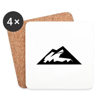 Berge Berg Gebirge 11 - Untersetzer (4er-Set) - Weiß - Vorne