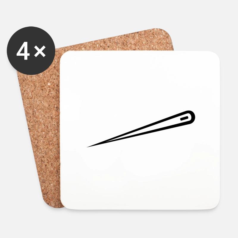 Sticken - Untersetzer (4er-Set) - Weiß
