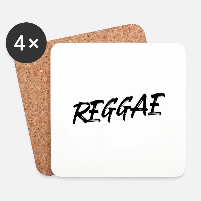 Reggae - Untersetzer (4er-Set) - Weiß