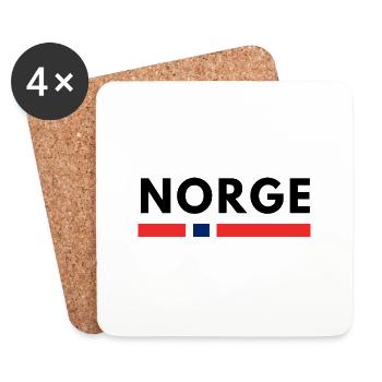 Norwegen - Untersetzer (4er-Set) - Weiß - Vorne