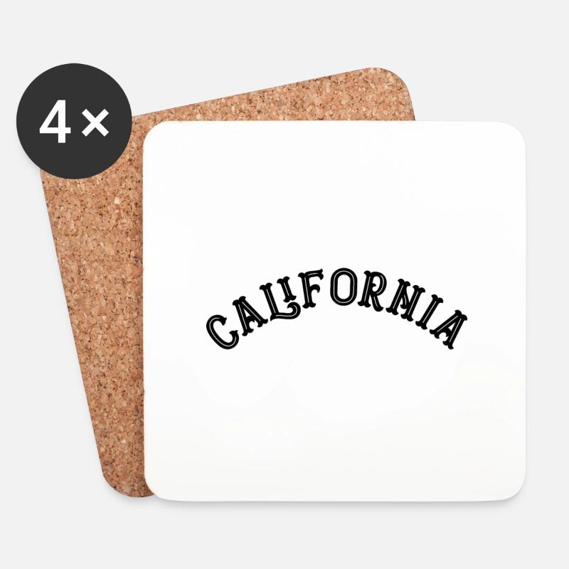 California - Untersetzer (4er-Set) - Weiß