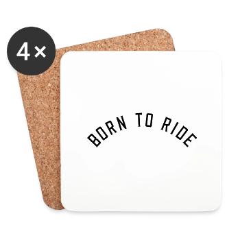 Born to ride - Coasters (set of 4) - white - Front