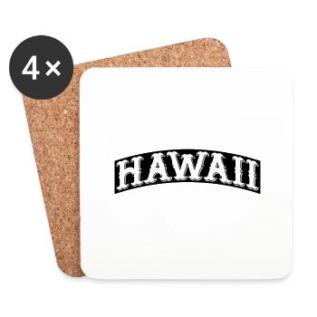Hawaï - Dessous de verre (lot de 4) - blanc - Devant
