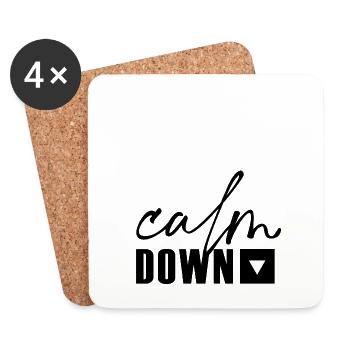 calm down - Untersetzer (4er-Set) - Weiß - Vorne