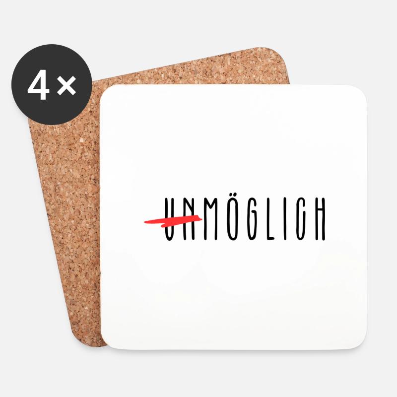 Unmöglich - Untersetzer (4er-Set) - Weiß