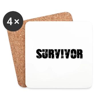 Survivor - Coasters (set of 4) - white - Front