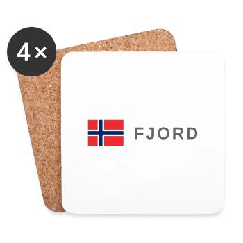 Fjord Norway - Coasters (set of 4) - white - Front