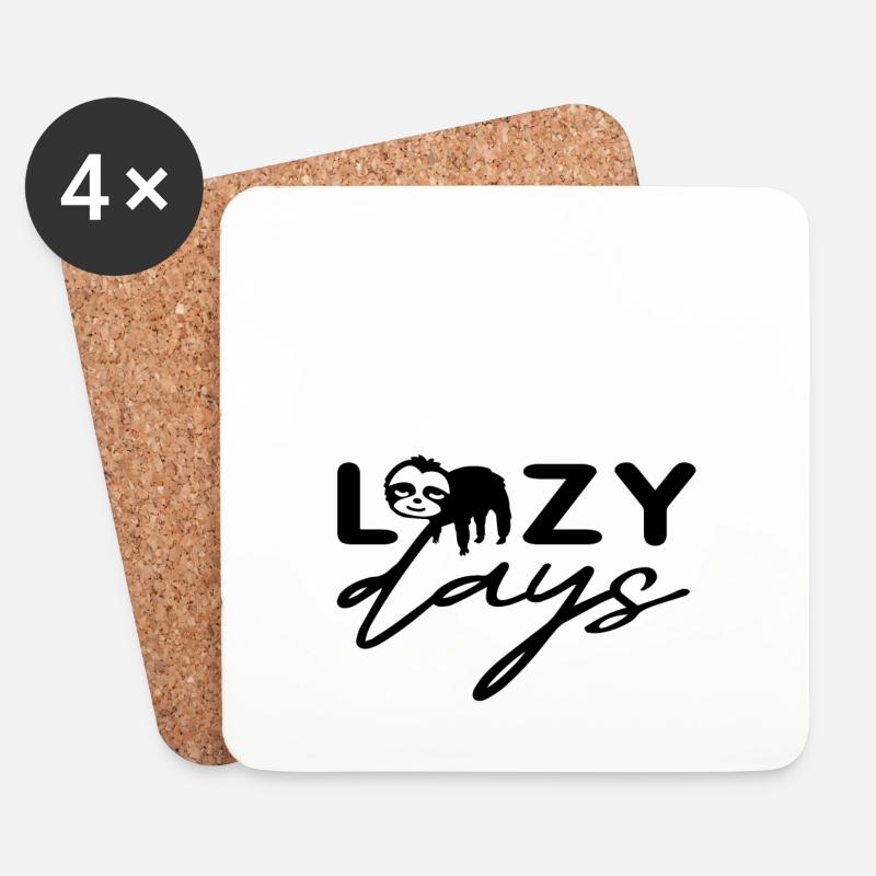 Lazy days - Untersetzer (4er-Set) - Weiß