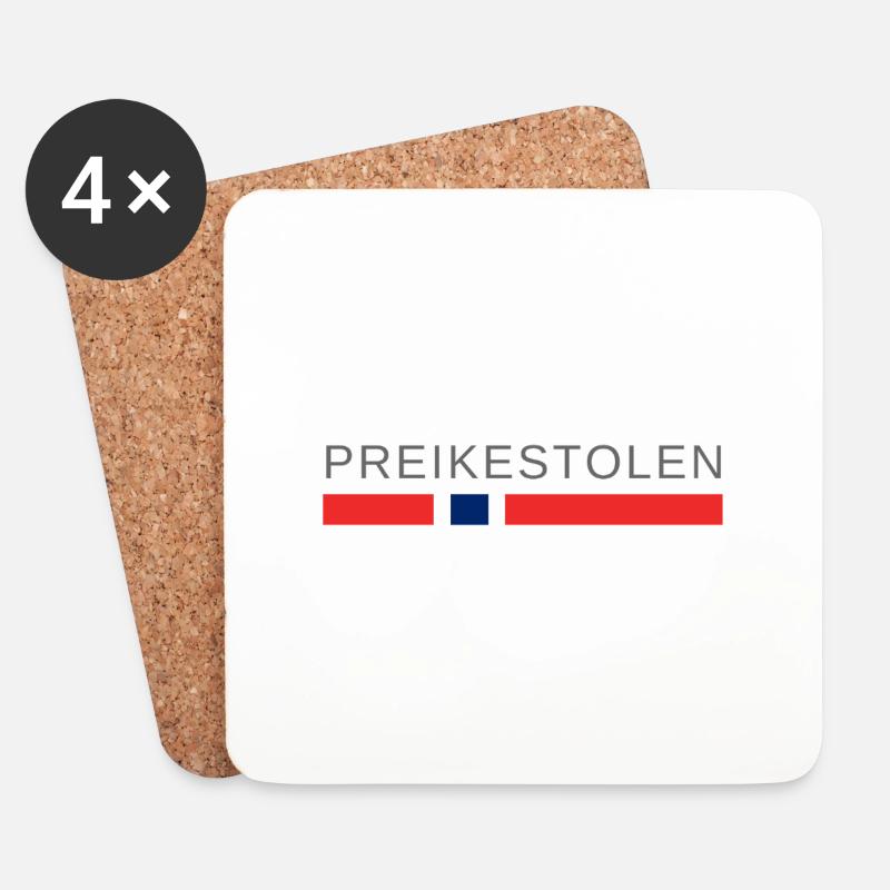Preikestolen Norwegen - Untersetzer (4er-Set) - Weiß