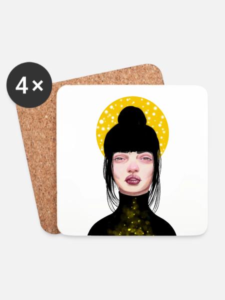 Girl - Sunlight Edition - Coasters (set of 4) - white