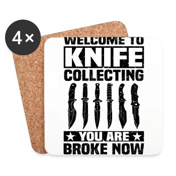Knife collector - Coasters (set of 4) - white - Front