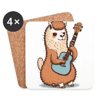 Rockin Out - Dessous de verre (lot de 4) - blanc - Devant
