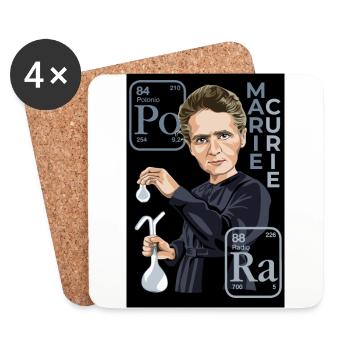 Marie Curie - Untersetzer (4er-Set) - Weiß - Vorne