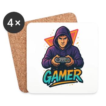 Zone de Jeu - Dessous de verre (lot de 4) - blanc - Devant