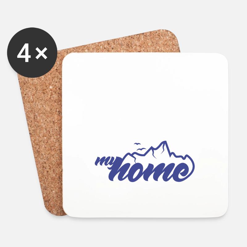 mountains - Untersetzer (4er-Set) - Weiß