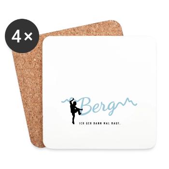 MONTAGNE - JE VAIS MONTER - Dessous de verre (lot de 4) - blanc - Devant