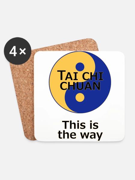 Tai Chi Chuan This is the way Yin Yang Taiji Vekto - Untersetzer (4er-Set) - Weiß