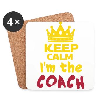 I'm the coach - Dessous de verre (lot de 4) - blanc - Devant