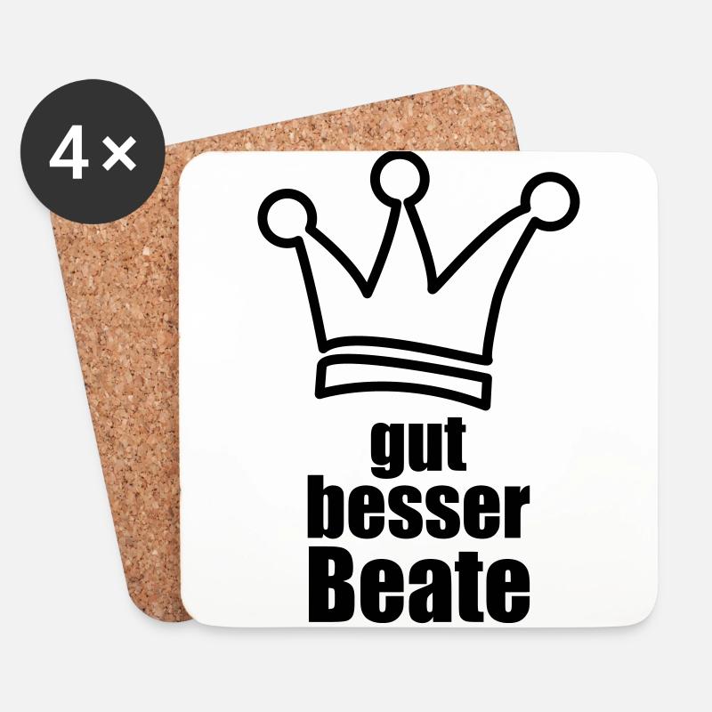 Beate - Untersetzer (4er-Set) - Weiß
