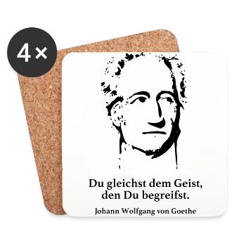 Goethe: Du gleichst dem Geist, den Du begreifst. - Untersetzer (4er-Set) - Weiß - Vorne