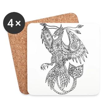 Rise Of The Phoenix - Coasters (set of 4) - white - Front