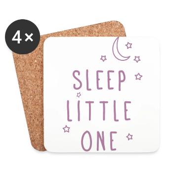 Sleep Little One - Sleep well baby - Coasters (set of 4) - white - Front