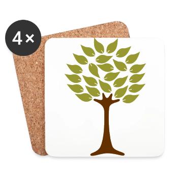 tree of Life - Coasters (set of 4) - white - Front