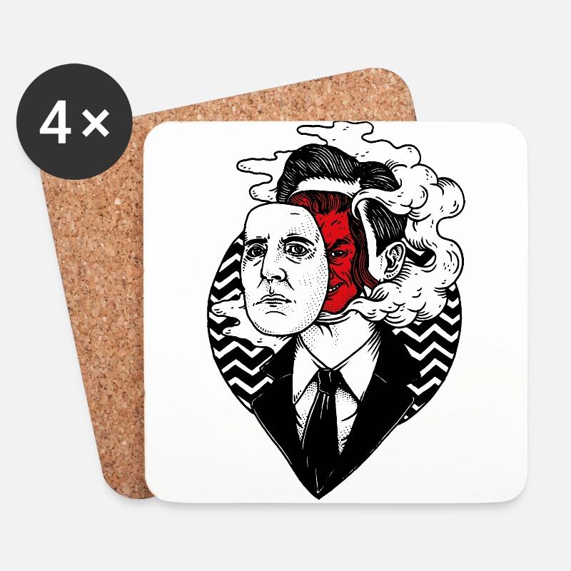 Agent Cooper - Untersetzer (4er-Set) - Weiß