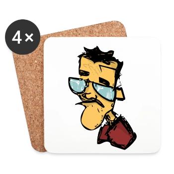 Old dude - Coasters (set of 4) - white - Front