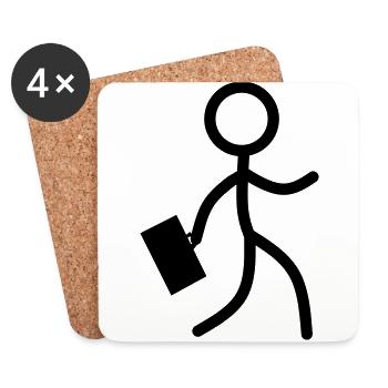 Stickman Business - Coasters (set of 4) - white - Front