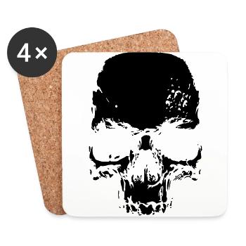 Skull - Untersetzer (4er-Set) - Weiß - Vorne