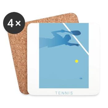 Tennis Art - Coasters (set of 4) - white - Front