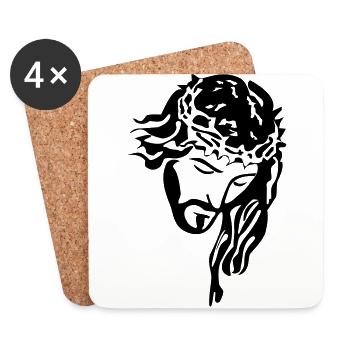 Jesus Christ - Coasters (set of 4) - white - Front