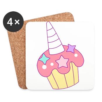 Licorne - Dessous de verre (lot de 4) - blanc - Devant